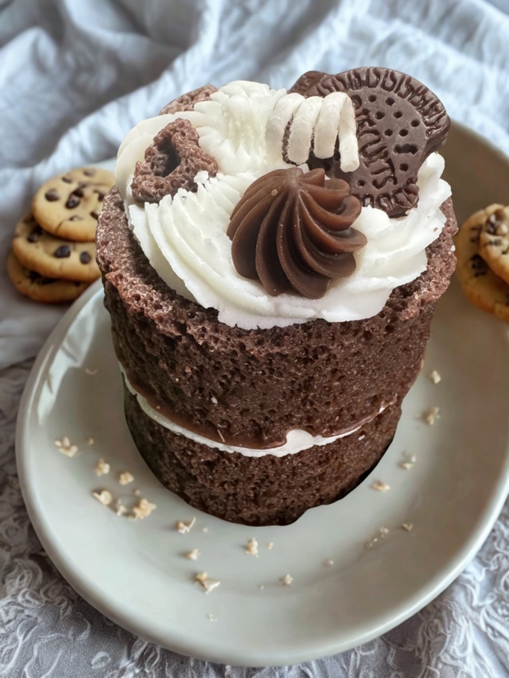 Chocolate Mini Layer Cake Candle - Picture 3 of 10